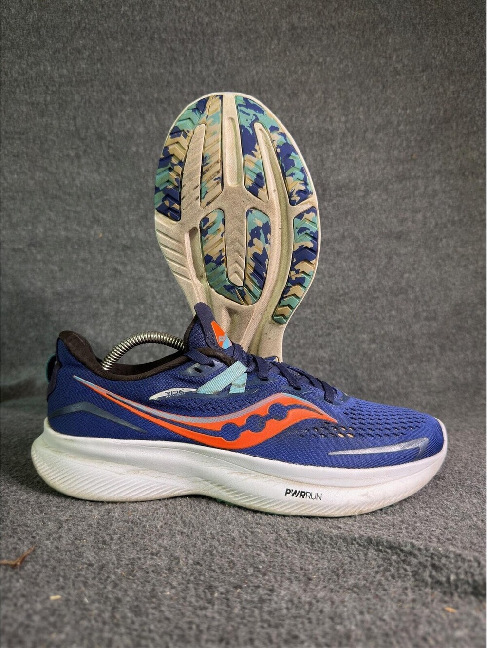 Saucony Ride 15 Mens Size 8.5 Soulstice Blue PWRRUN Running Shoes S20729-91